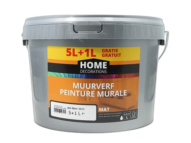 PEINTURE MURALE MAT BLC PROMO 5+1L