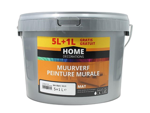 PEINTURE MURALE MAT BLC PROMO 5+1L